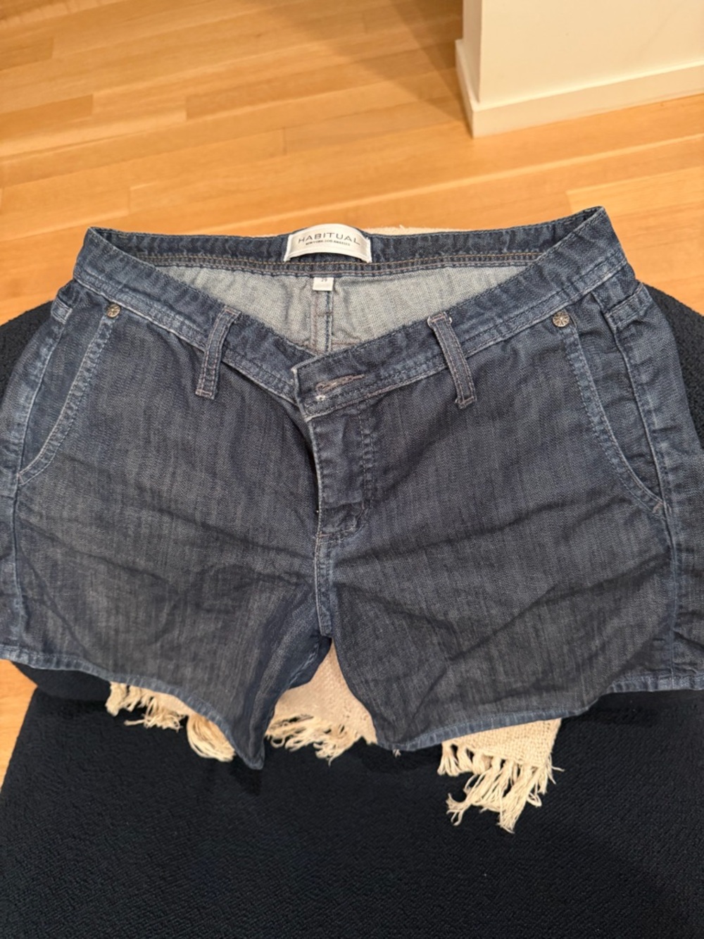 Habitual Women's Denim Shorts in Dark Blue Wash